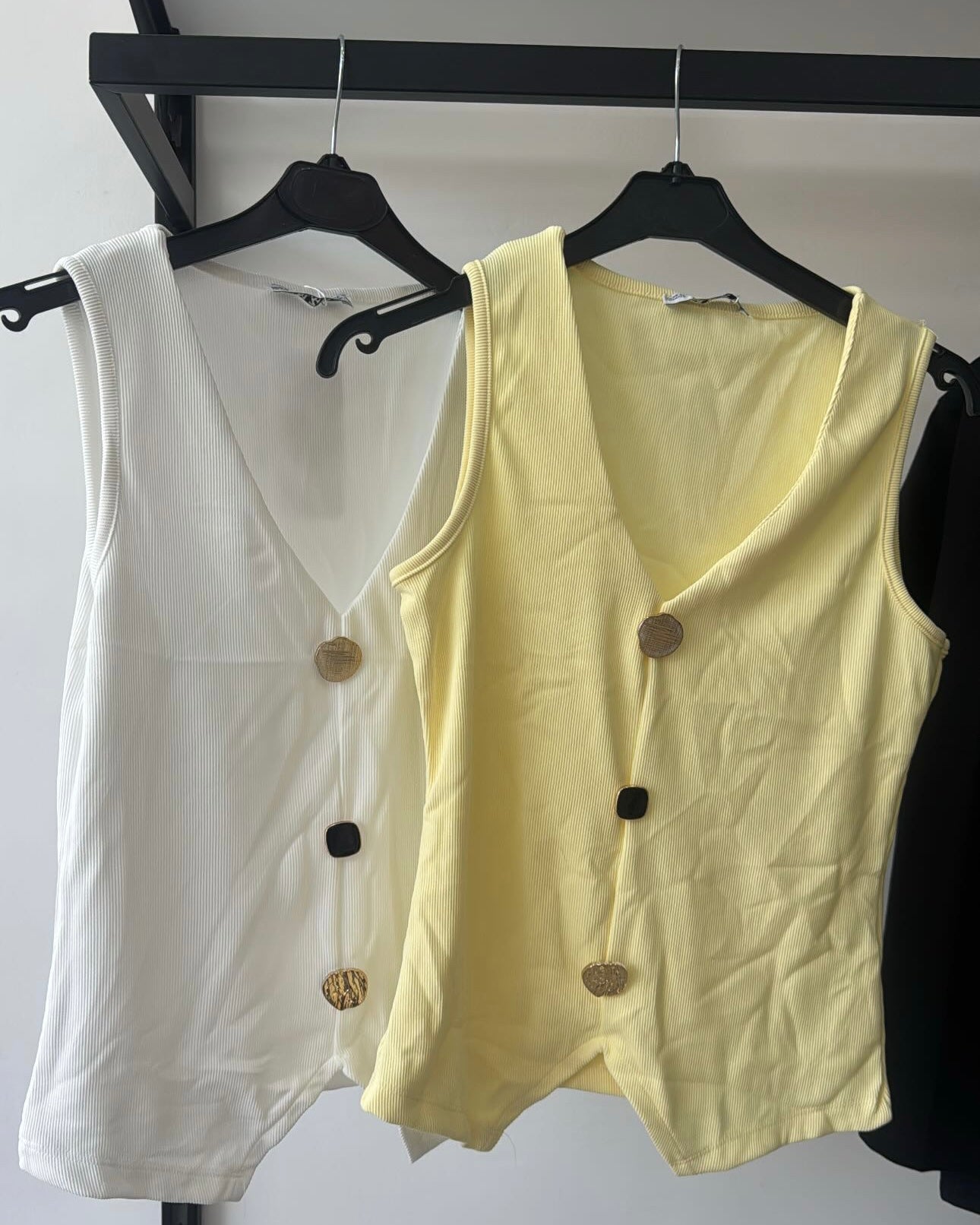 Gold Buttons Basic Vest