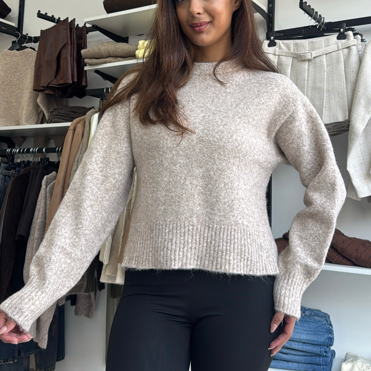 Plain Beige Sweater