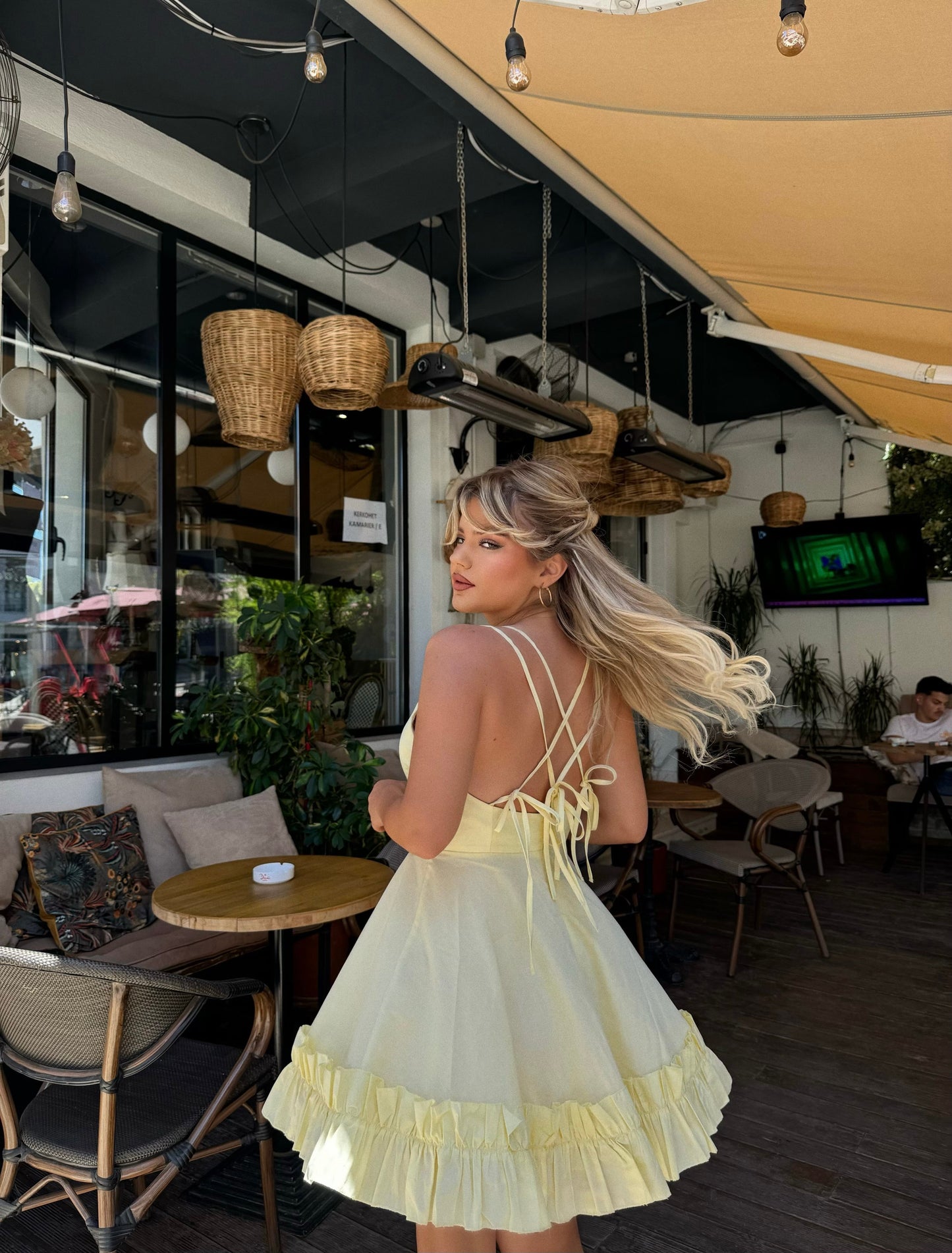 Yellow Ruffle Dress