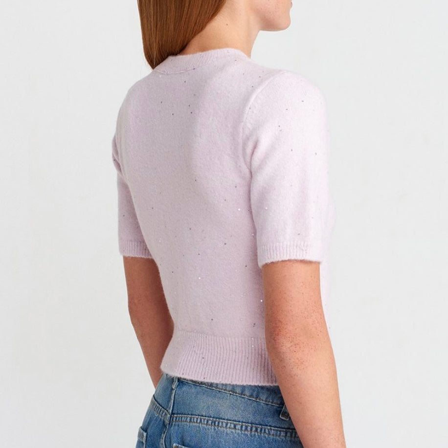 Baby Pink Glitter Sweater