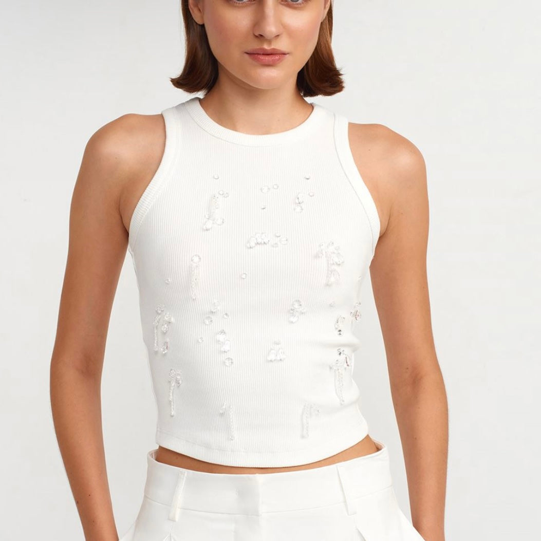 Crystals White Top