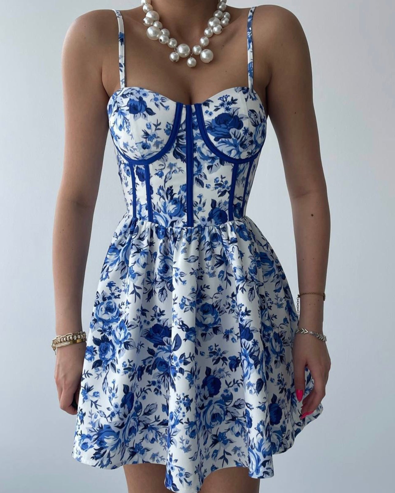 Blue And White Dress