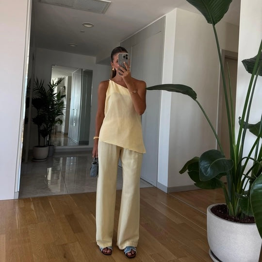 Asymmetrical Butter Yellow Set