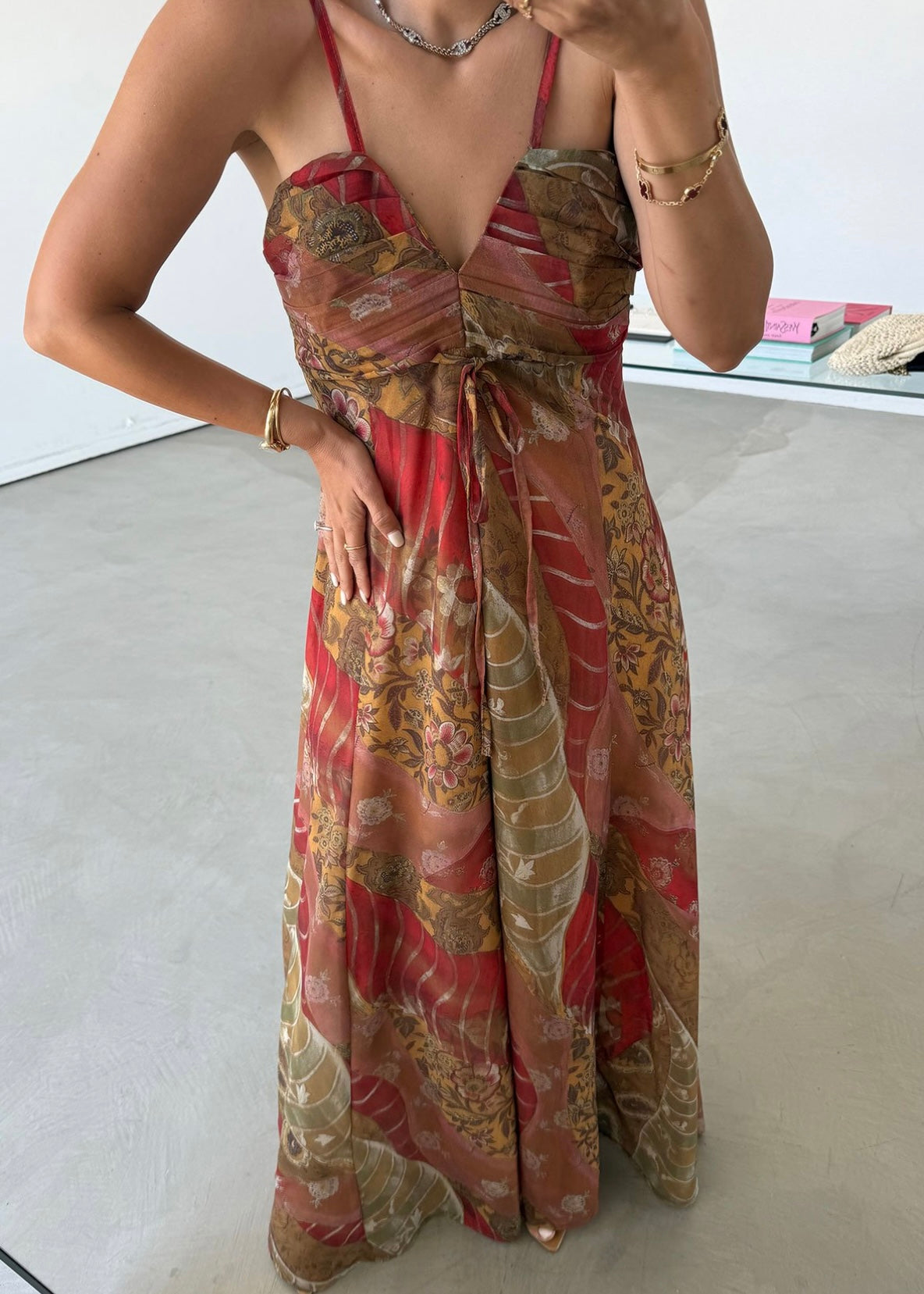 Red floral Dress