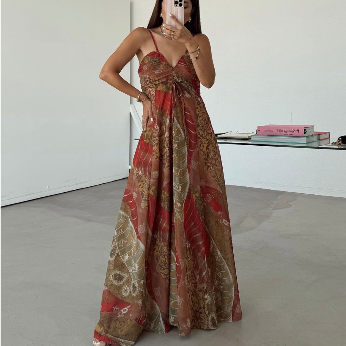 Red floral Dress