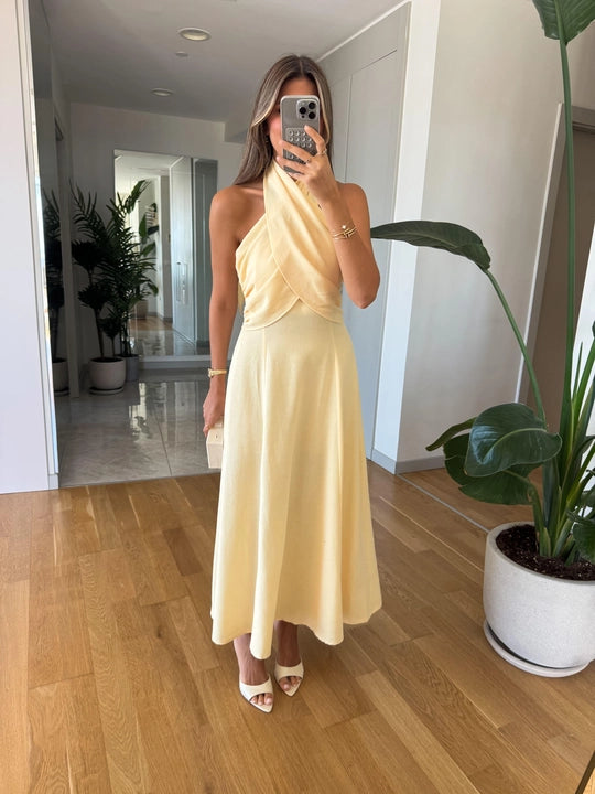 Yellow Halter Dress