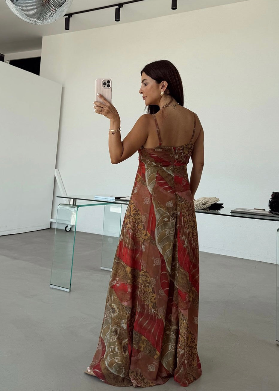 Red floral Dress