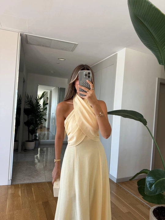 Yellow Halter Dress