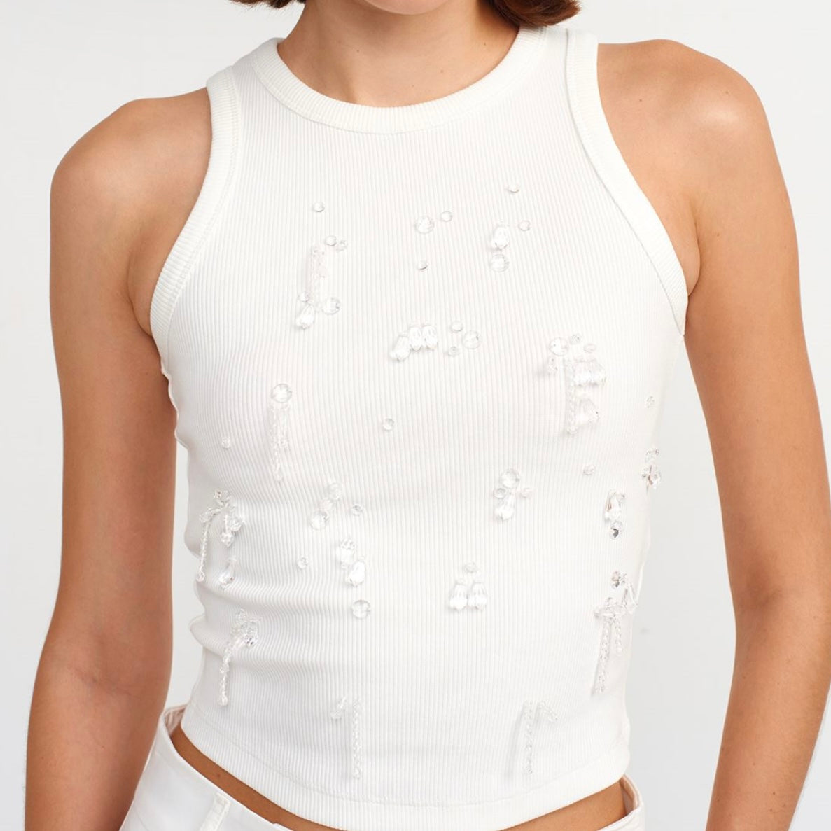Crystals White Top