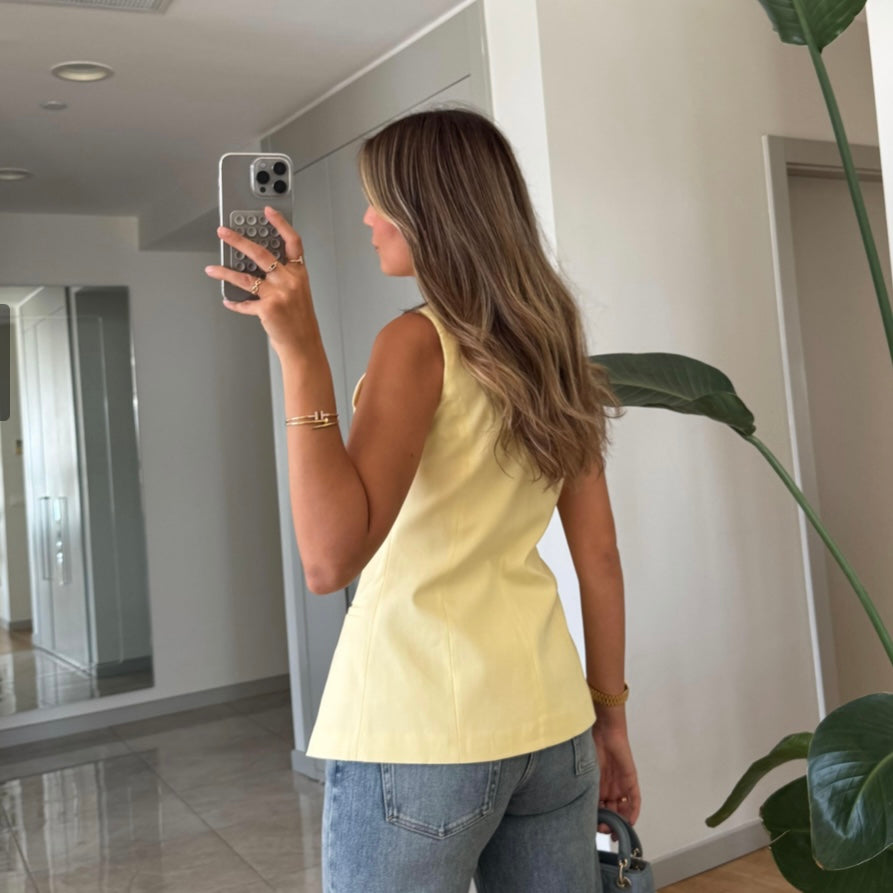 Yellow Gold Buttons Vest
