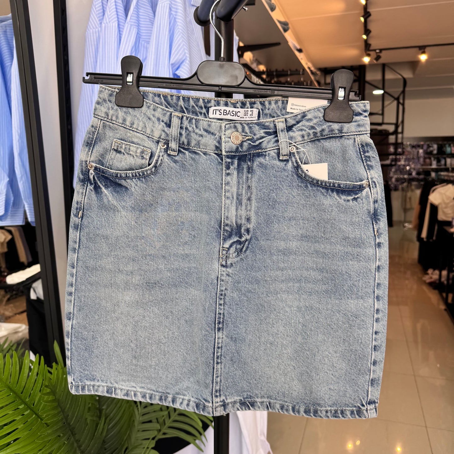 Plain Denim Skirt