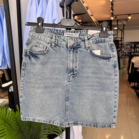 Plain Denim Skirt