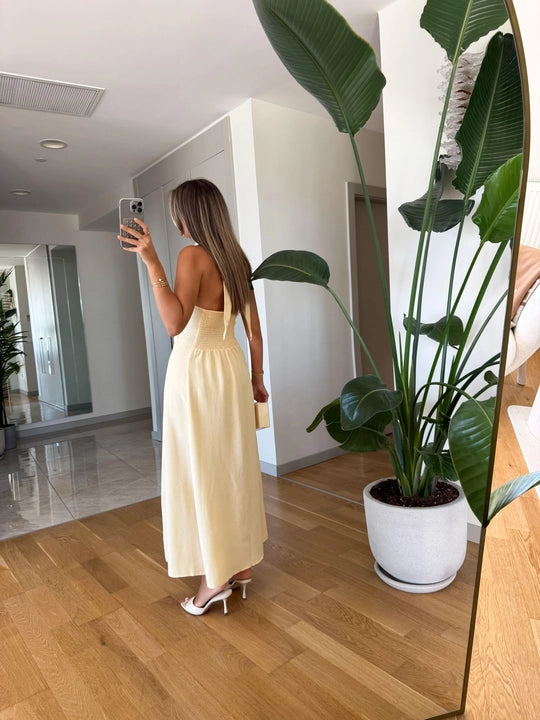 Yellow Halter Dress