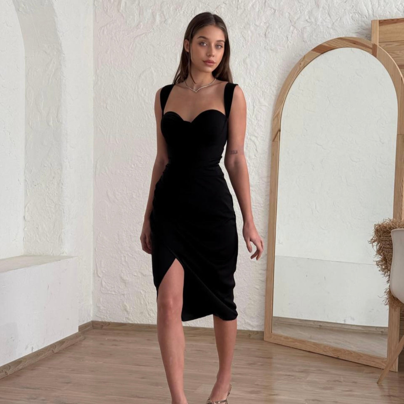 Black Satin Dress