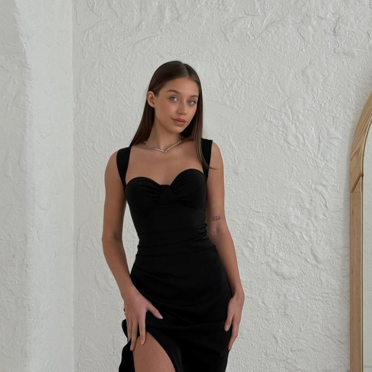 Black Satin Dress
