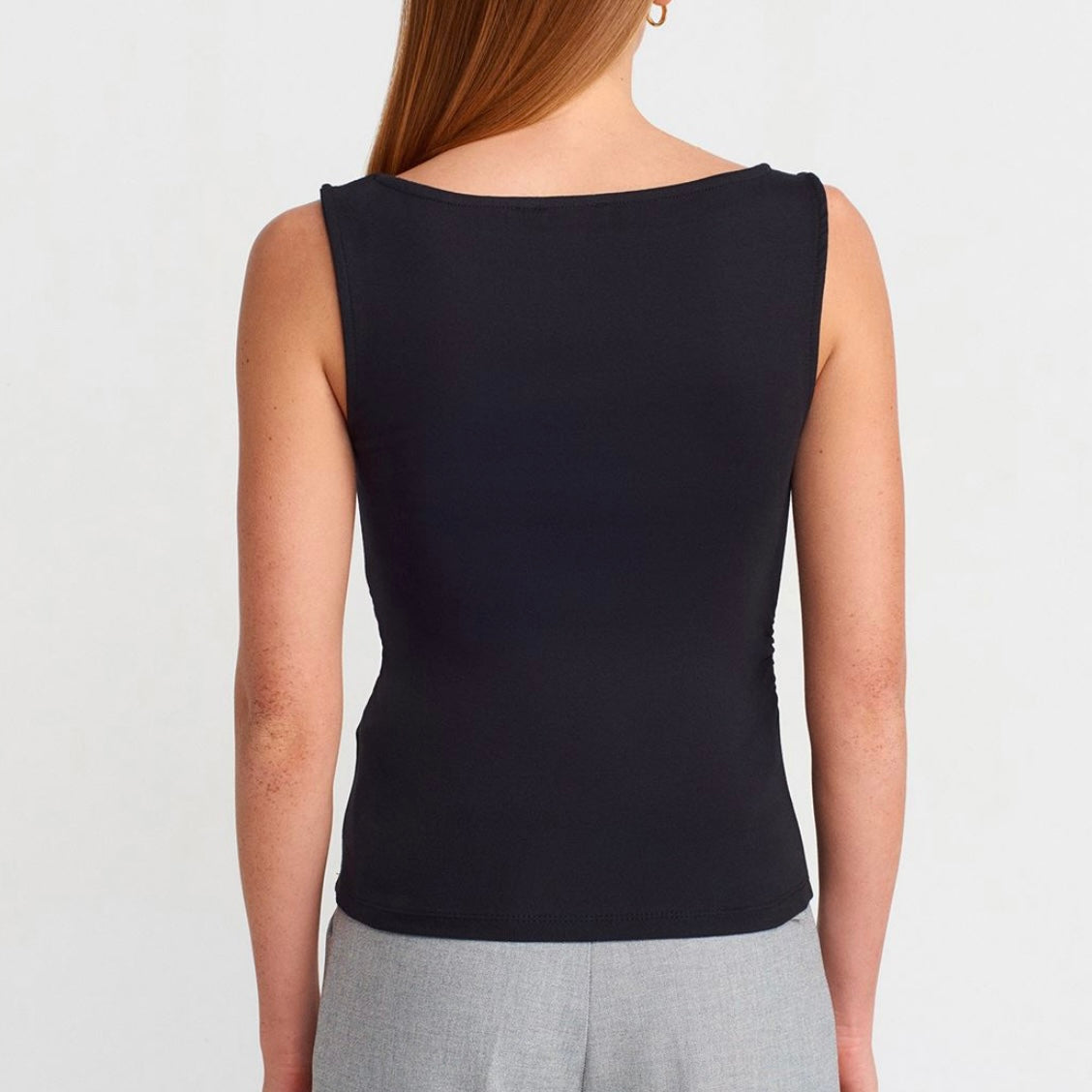 Black Ruched Top