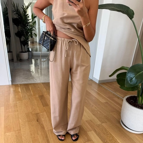 Asymmetrical Beige Set