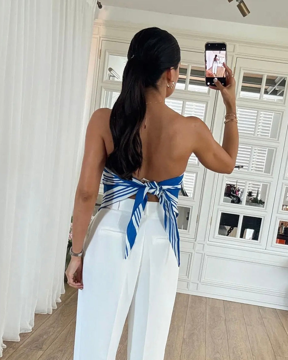Blue Bandana Top