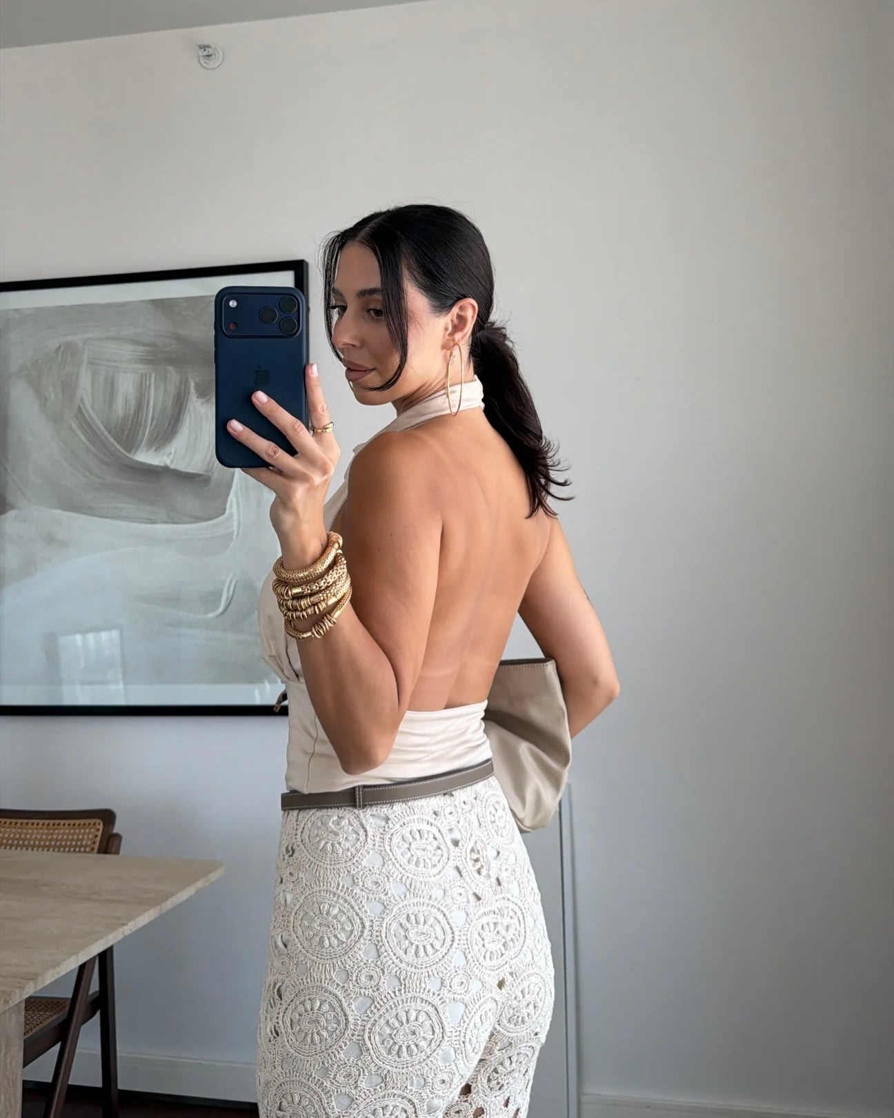 Beige Halter Top
