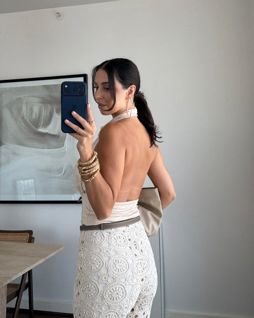 Beige Halter Top