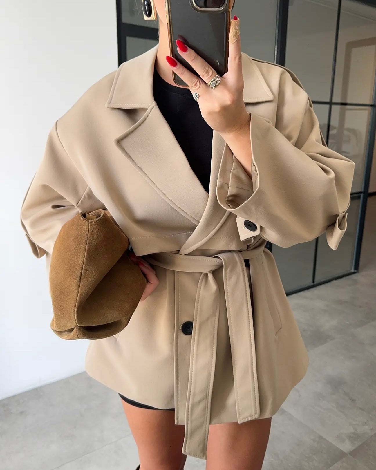 Camel Dalia Trench Coat