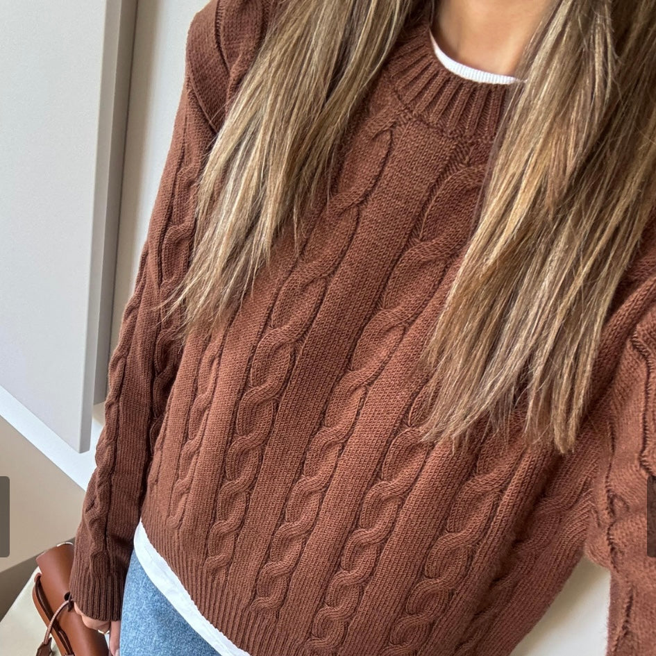 Brown Knit Sweater