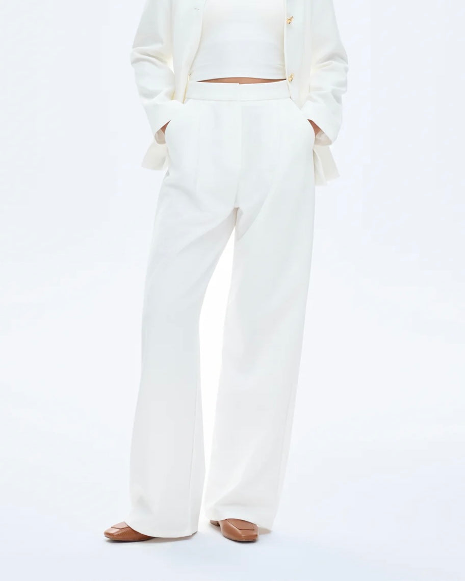 White Wide Leg Pants
