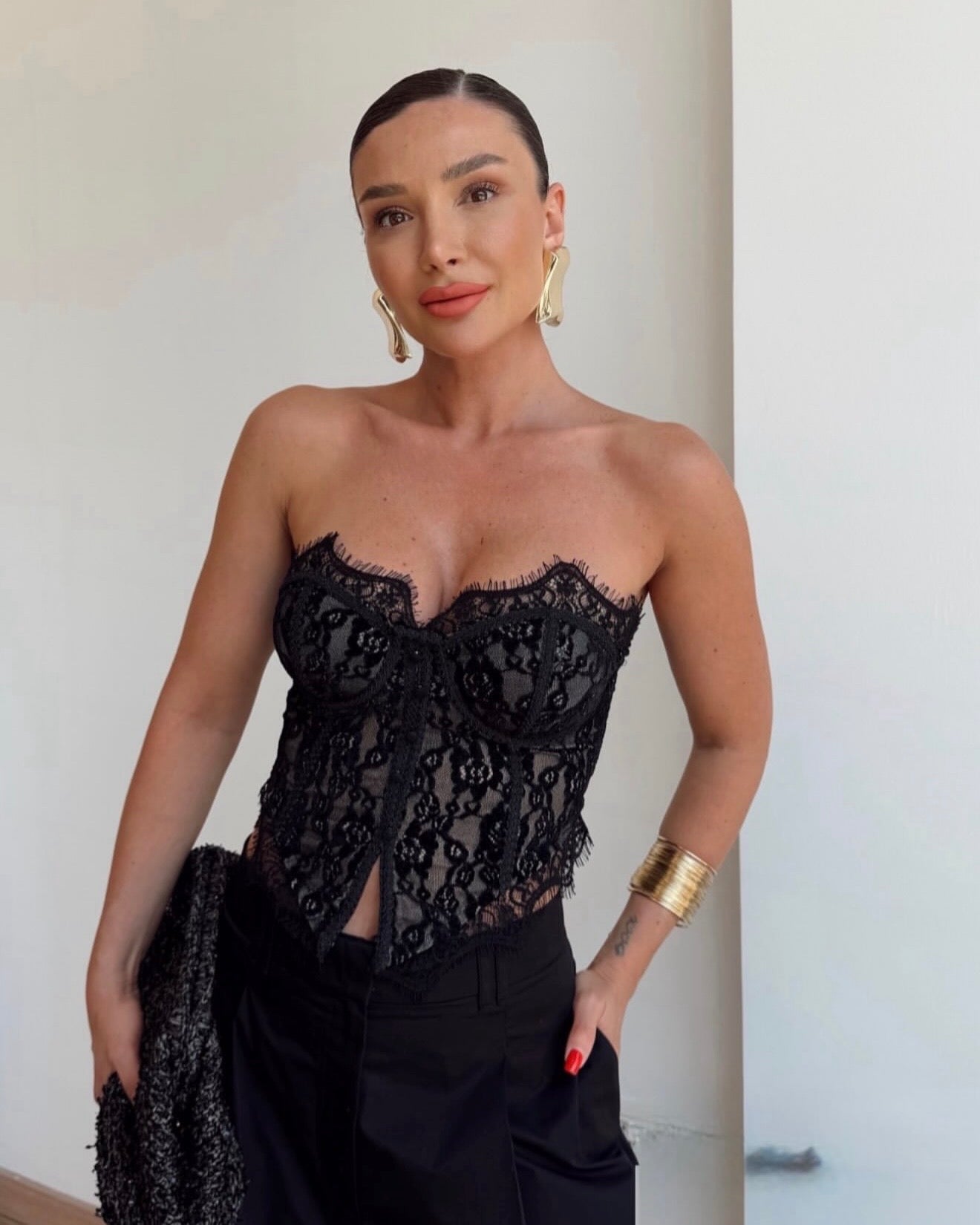 Black Lace Corset