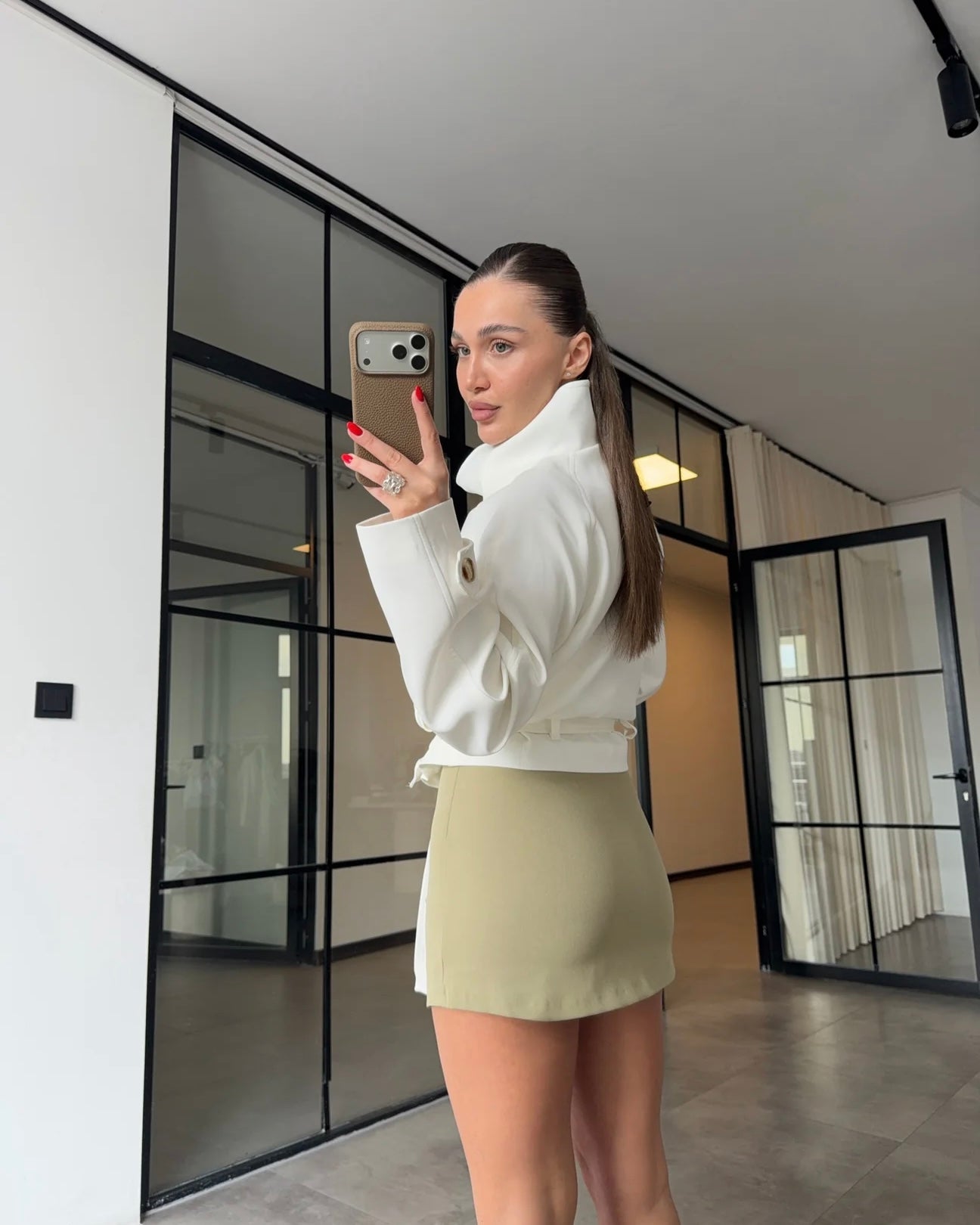 Olive Green Skort