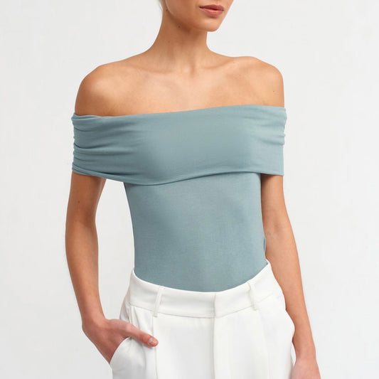Sage Green Off Shoulders Top