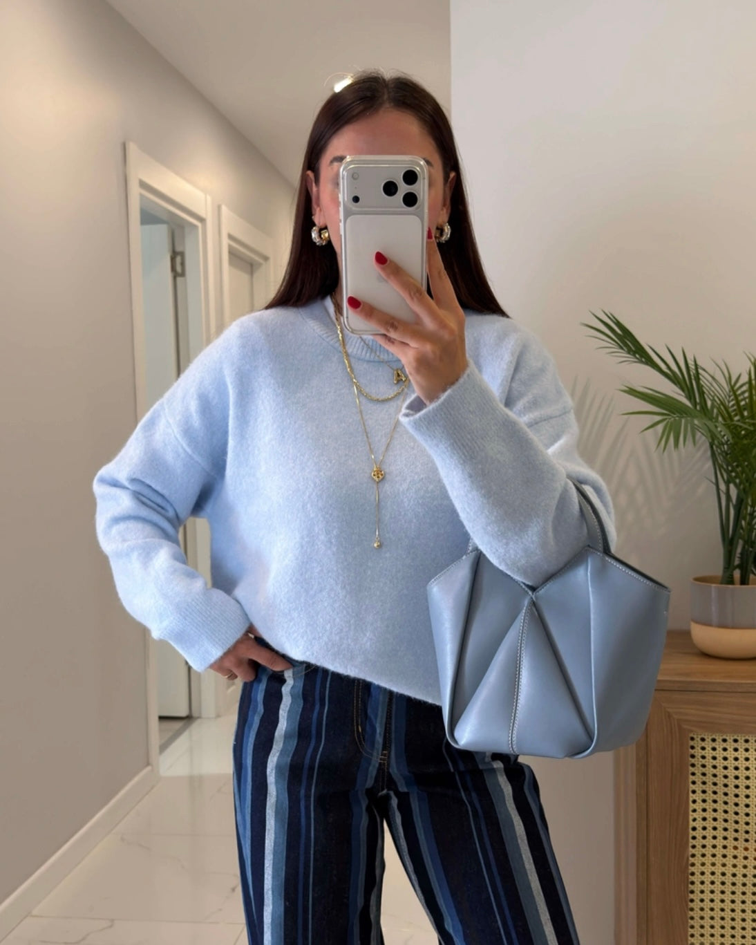 Baby Blue Basic Sweater