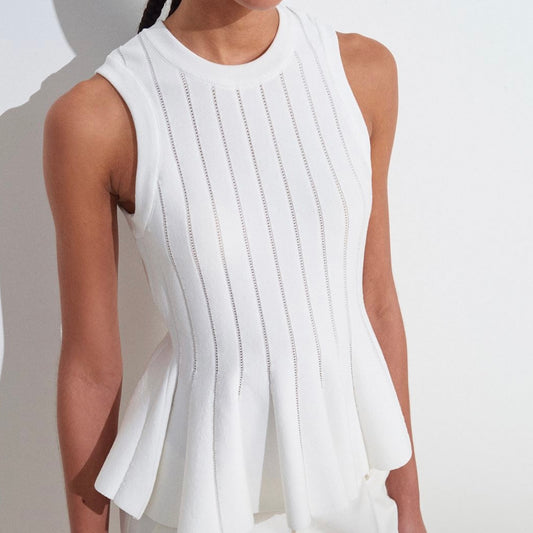 White Knit Top