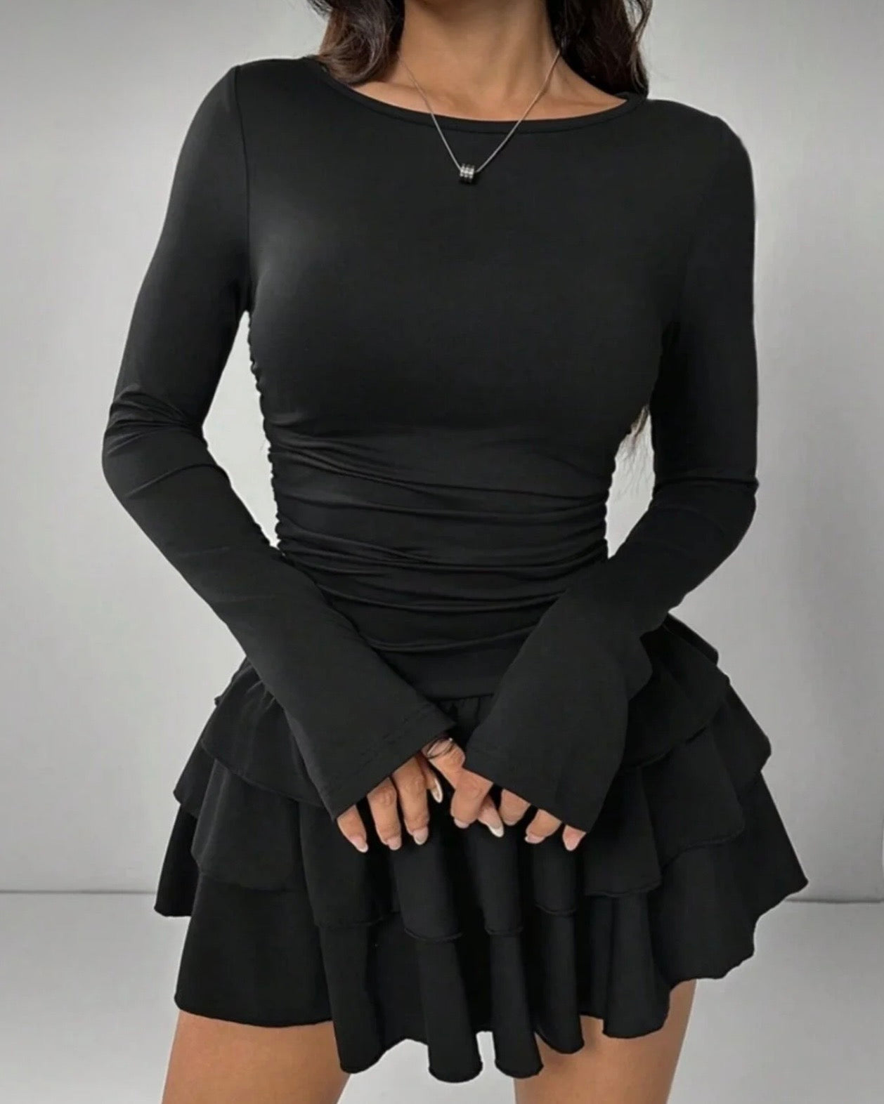 Black Ruffles Dress