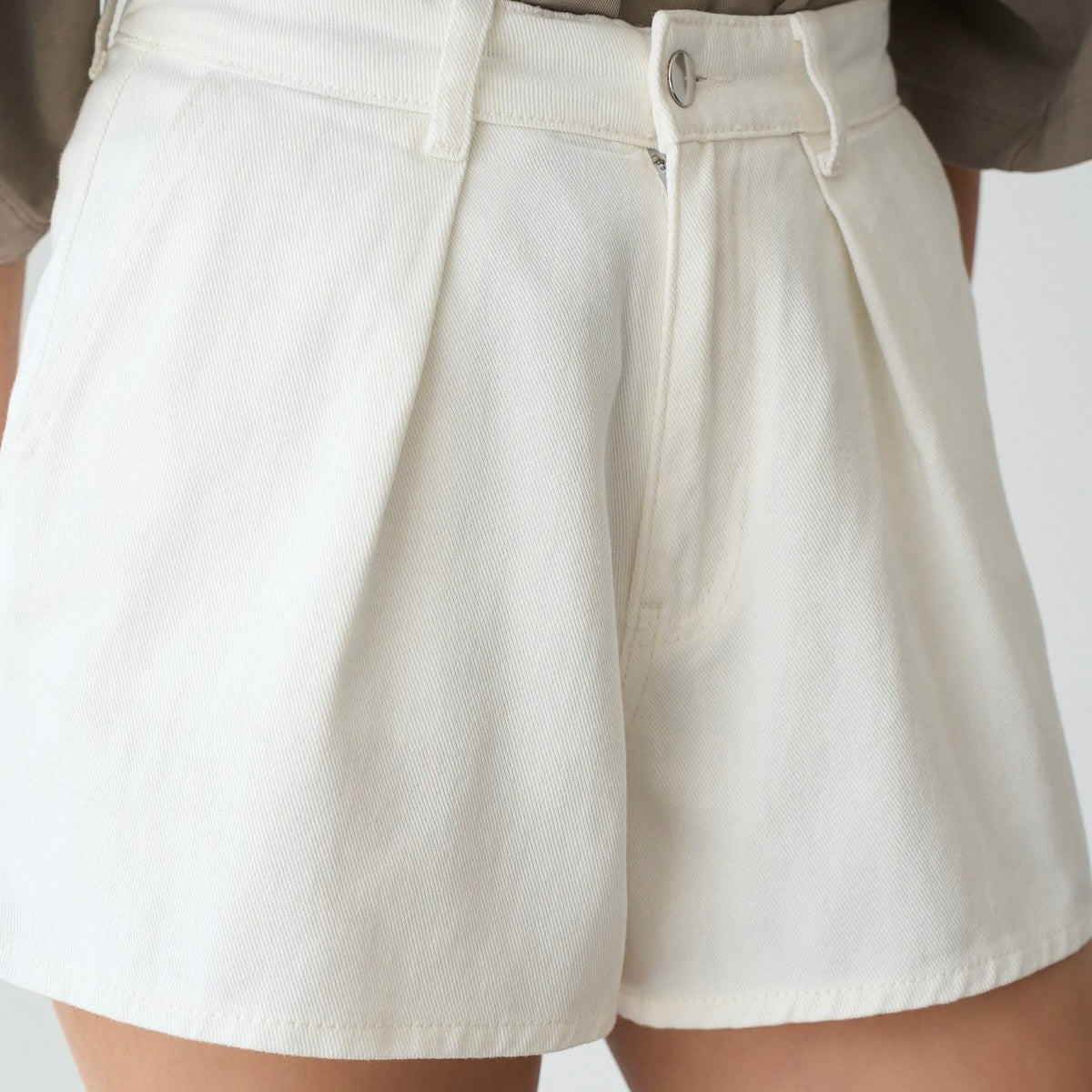 White Denim Shorts