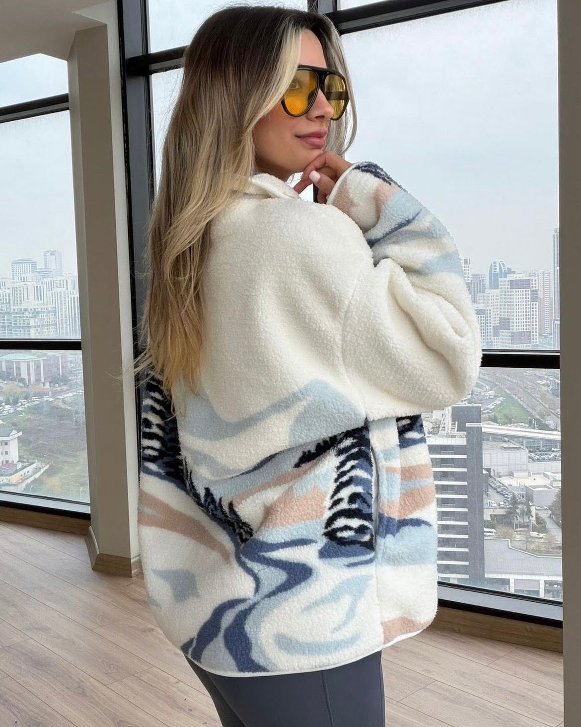 White Teddy Snow Sweater