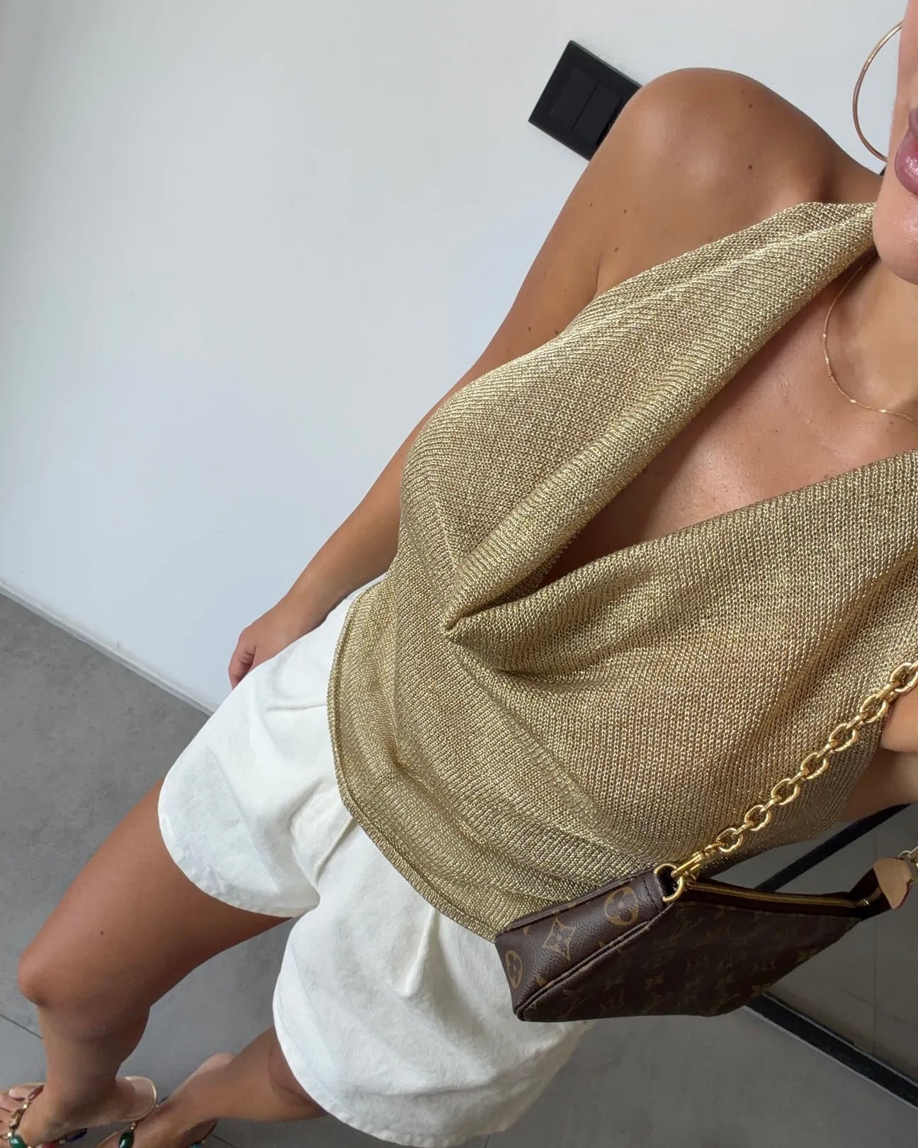 Gold Halter Top