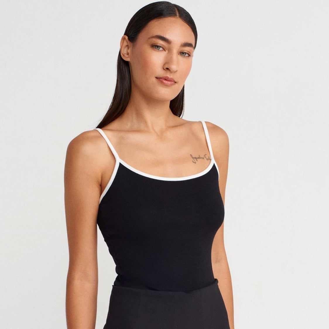 Black Top With White Line