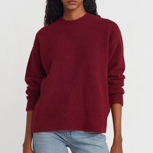 Burgundy Round Neck Sweater