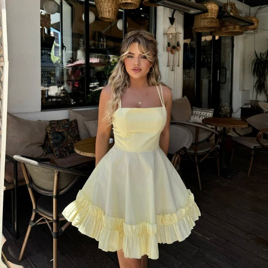 Yellow Ruffle Dress