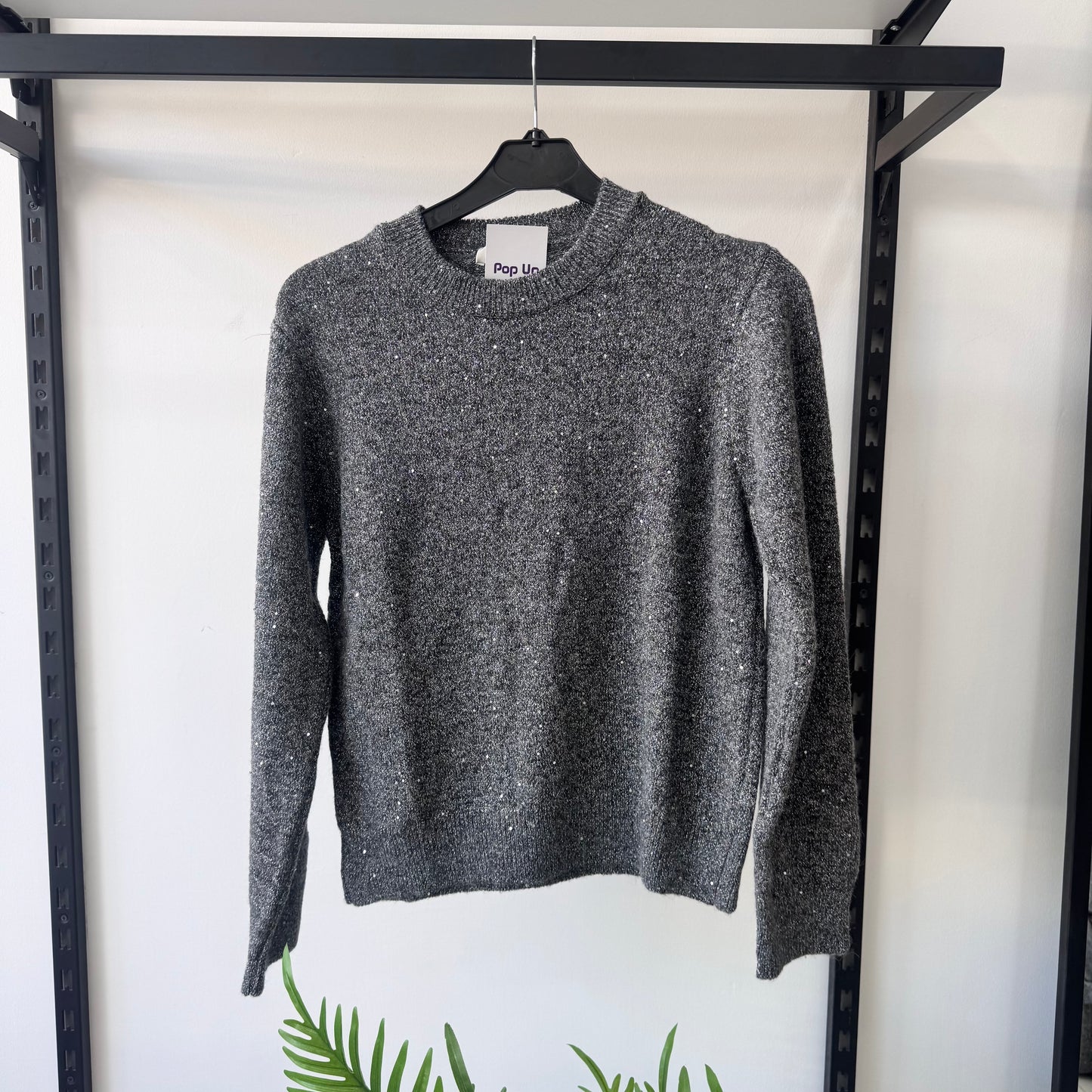 Gray Glitter Sweater