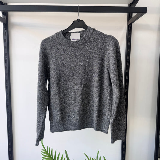 Gray Glitter Sweater