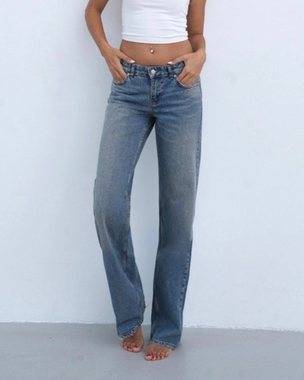 Low Waist Denim Pants