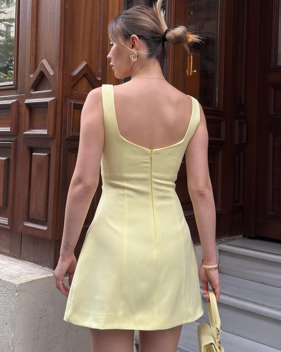 Yellow Flared Dress