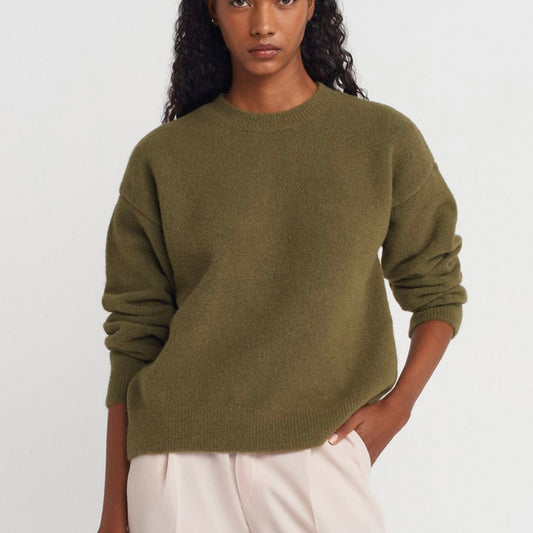Green Round Neck Sweater