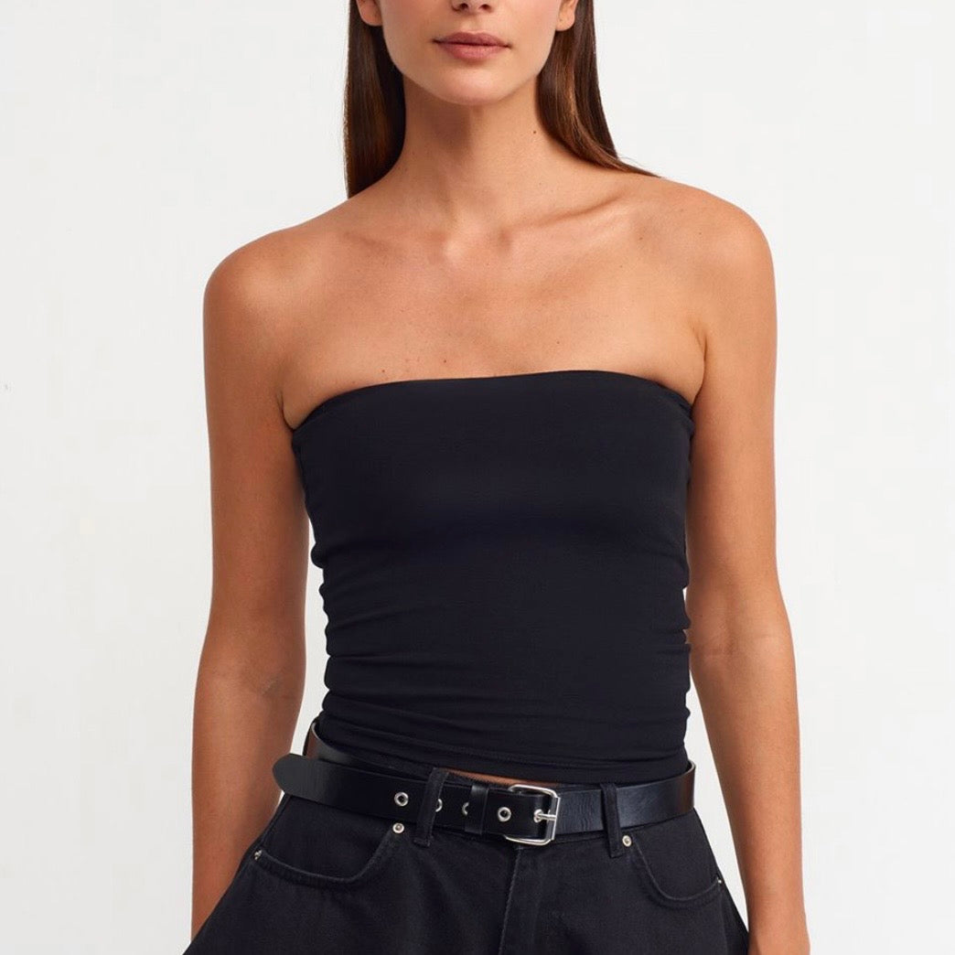 Black Bandeau Top