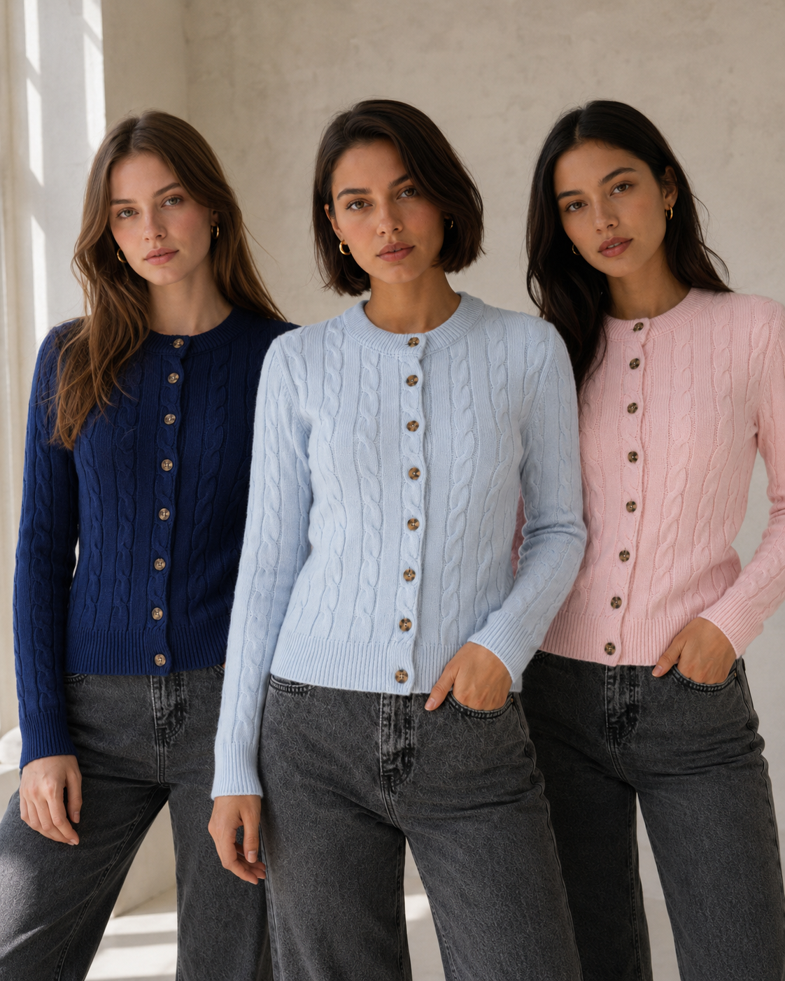 Fitted Button Up Sweater