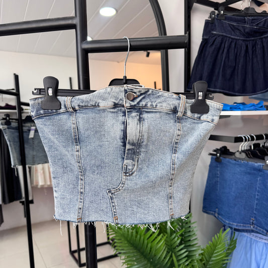 Denim Corset Top