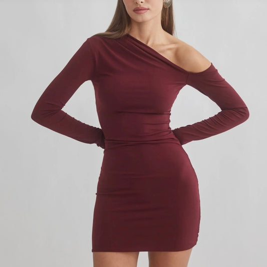 Basic Burgundy Dress