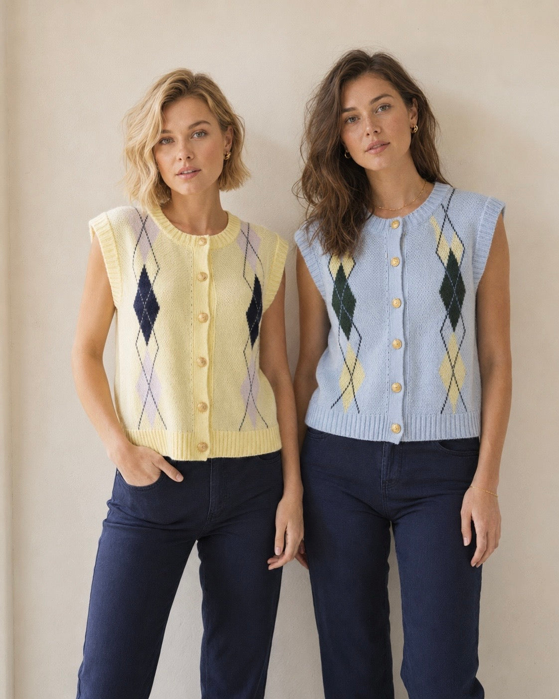 Sweater Vest With Gold Studs