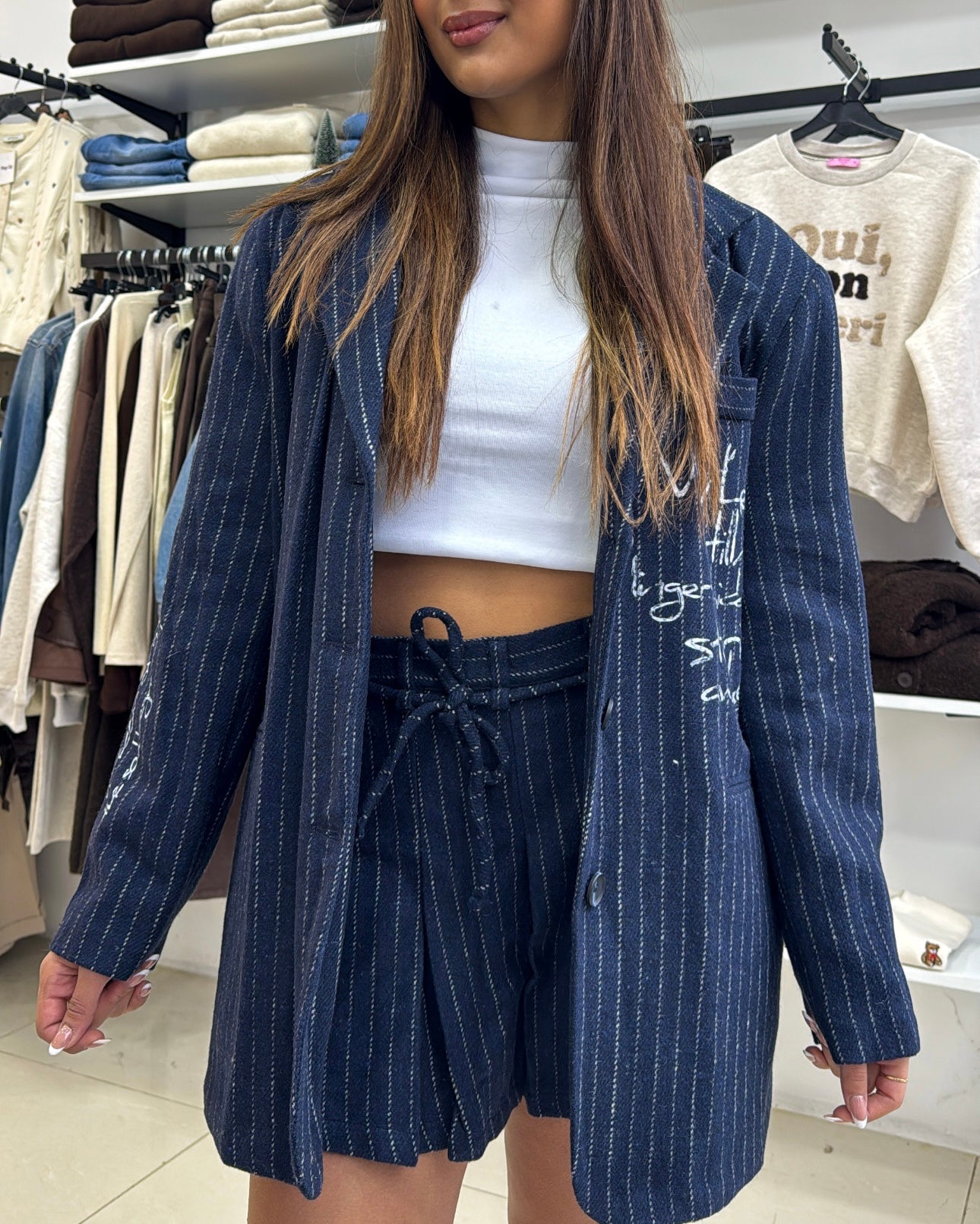 Dark Blue Blazer Set
